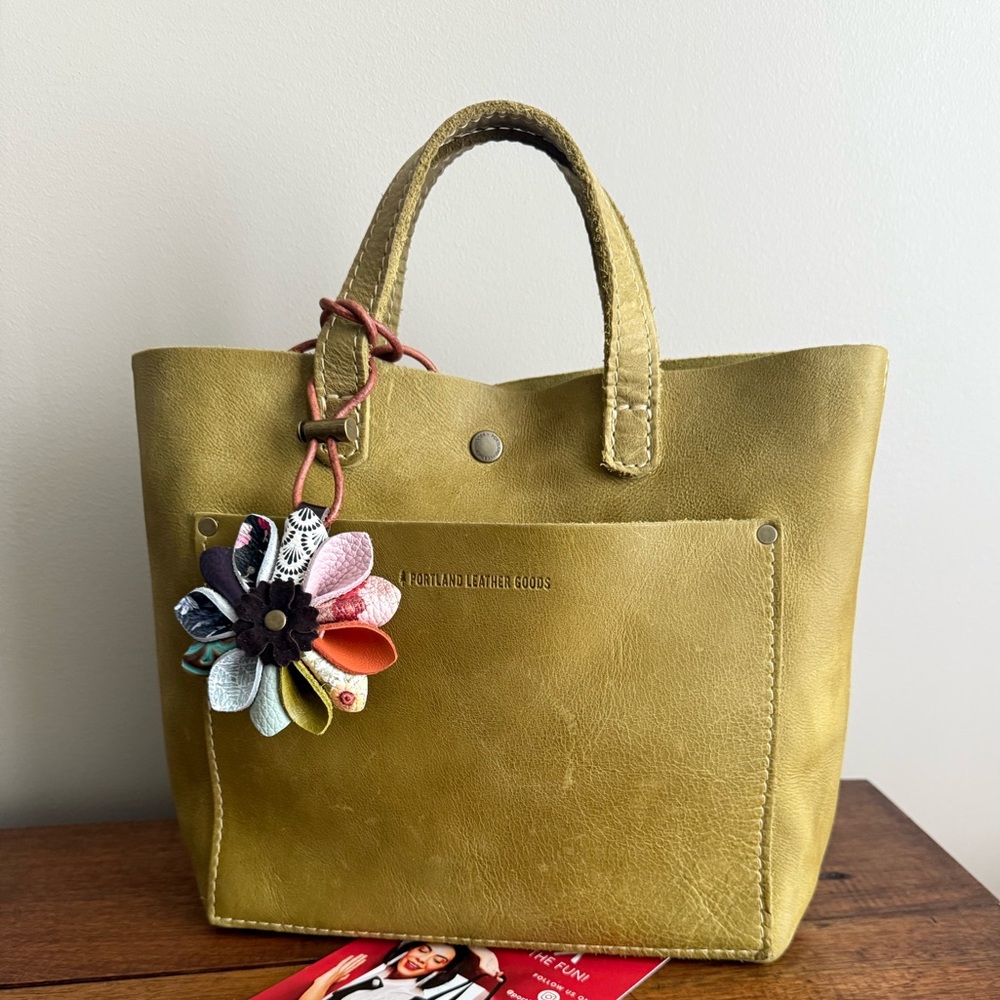 Portland Leather “Anjou” mini snap Crossbody purse.